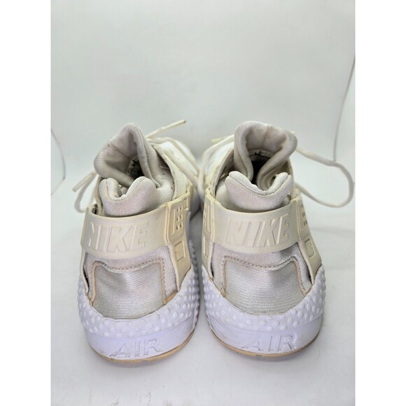Nike Air Huarache Run Shoes Women's 11 Triple White Athletic Running Sneakers - Picture 5 of 8
